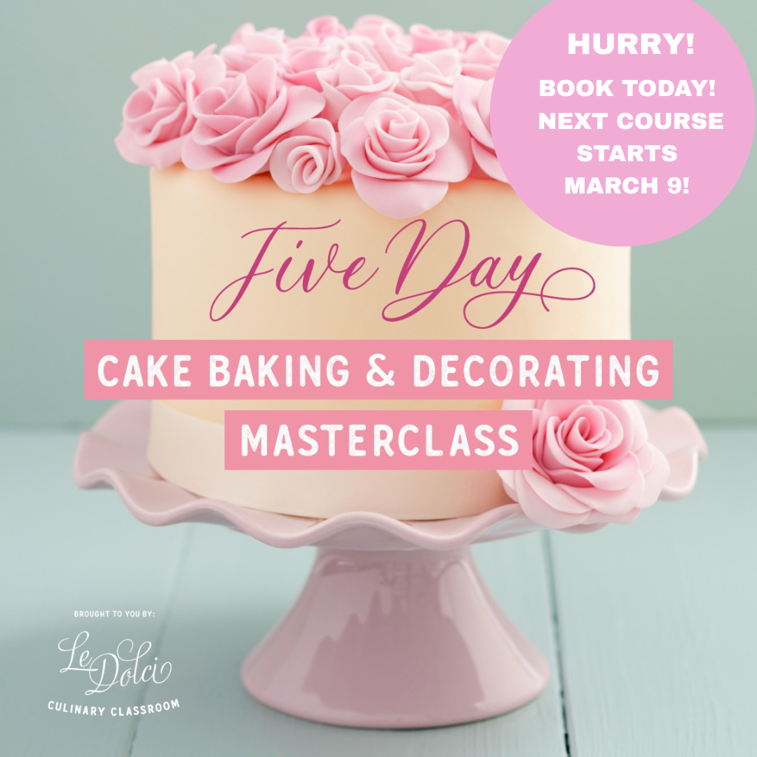 Our March FiveDay Cake Baking and Decorating Masterclass begins soon