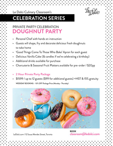 Celebration Series at Le Dolci -Doughnut Parties in Toronto