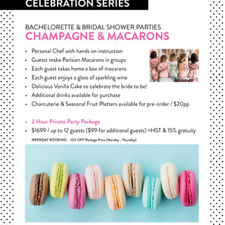 Celebration Series at Le Dolci - Bridal Shower and Bachelorette Party Ideas in Toronto