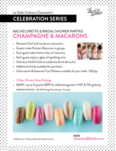 Celebration Series at Le Dolci - Bridal Shower and Bachelorette Party Ideas in Toronto