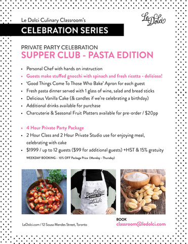 Celebration Series at Le Dolci - Pasta Supperclub in Toronto