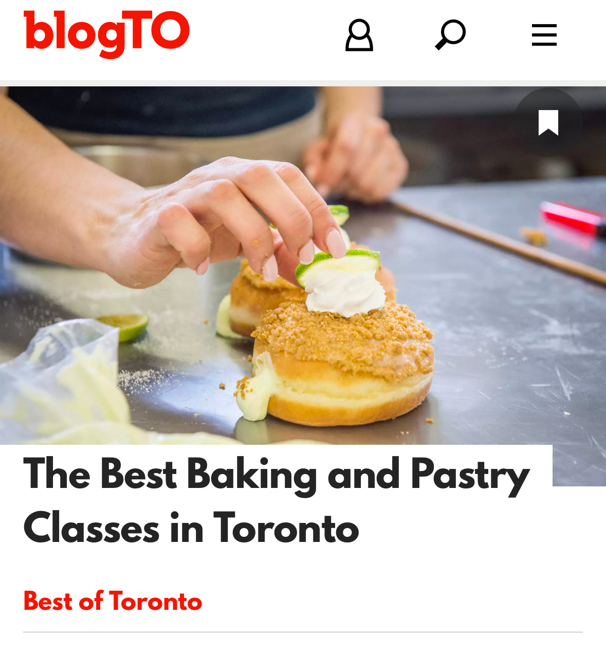 We were voted one of the BEST Baking and Pastry Classes in blogTO! Le