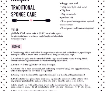 Le Dolci's Traditional Sponge Cake Recipe