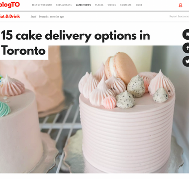 BlogTo. 15 Cake delivery options in Toronto.
