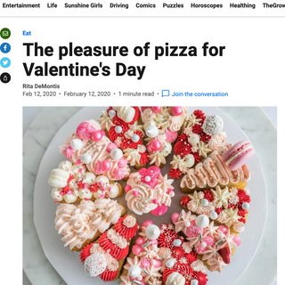 Toronto Sun. The pleasure of pizza for Valentine's Day