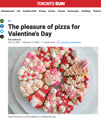 Toronto Sun. The pleasure of pizza for Valentine's Day
