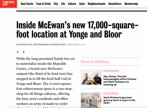 TorontoLife. Inside McEwan’s new 17,000-square-foot location at Yonge and Bloor