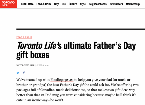 Toronto Life’s Ultimate Father’s Day gift boxes