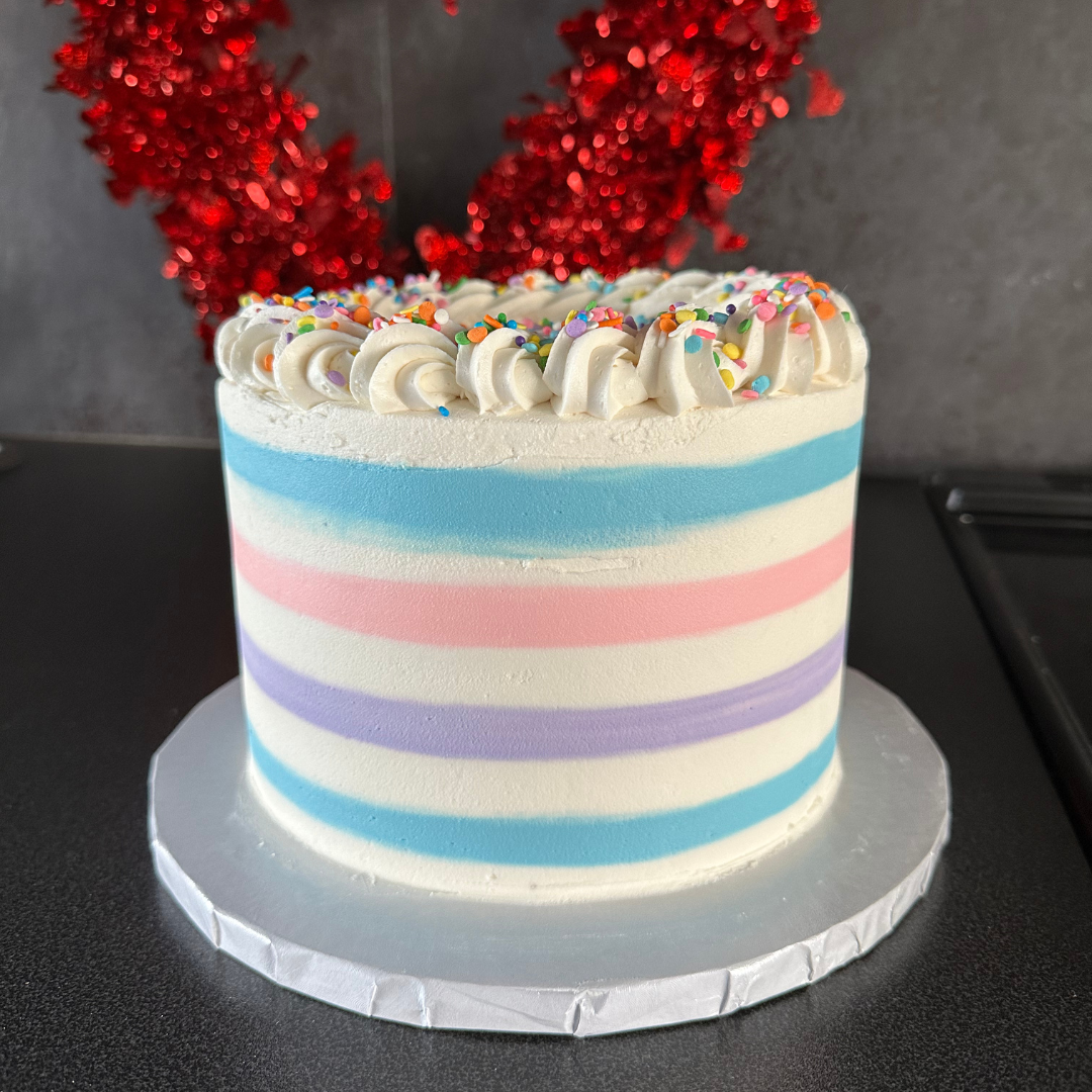 CAKE DECORATING - How to Decorate a Rainbow Cake