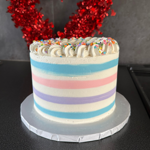 CAKE DECORATING - How to Decorate a Rainbow Cake