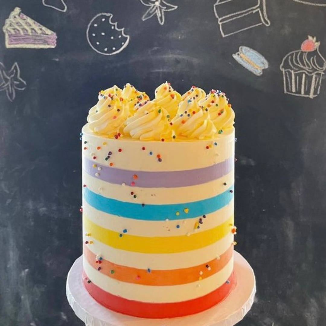 CAKE DECORATING - How to Decorate a Rainbow Cake